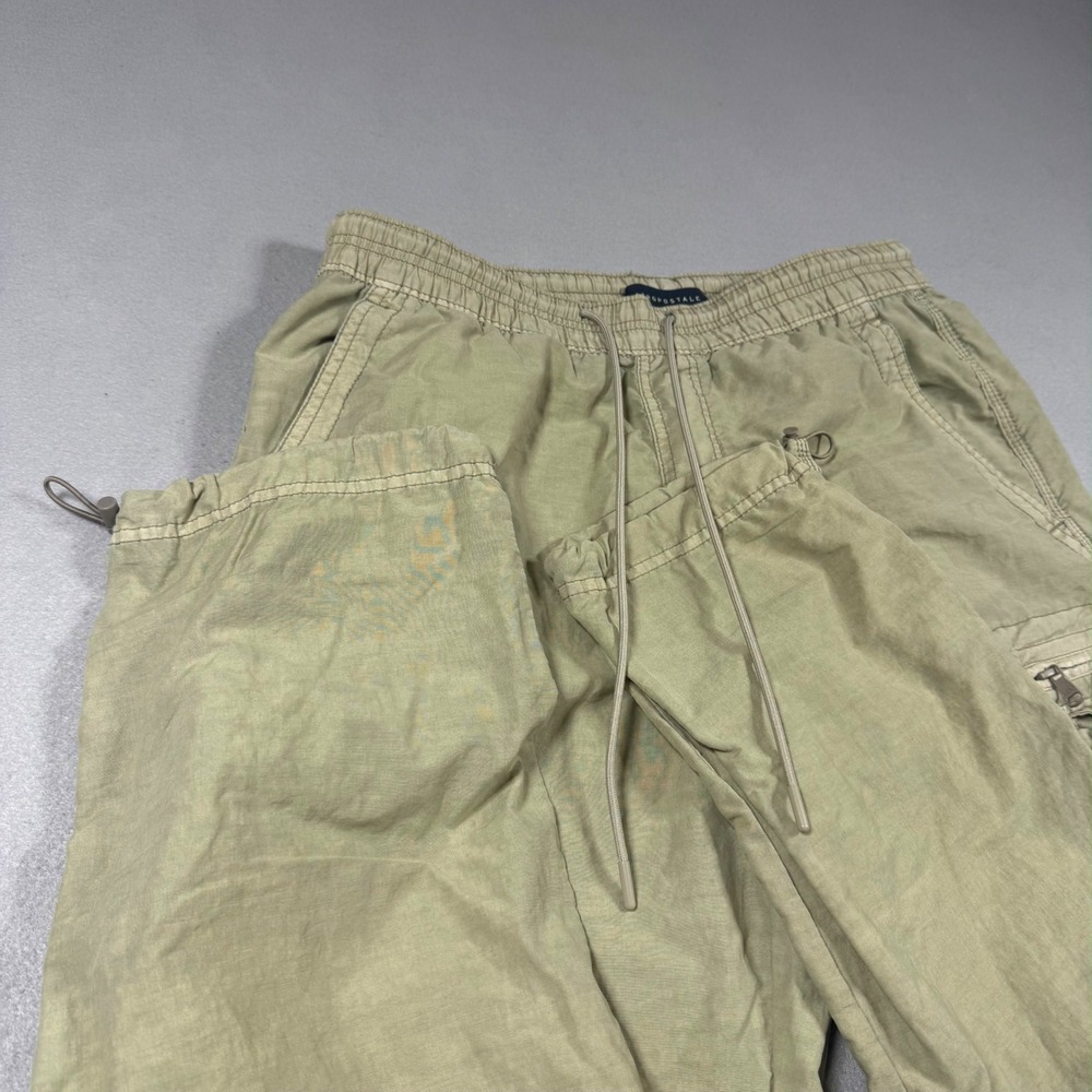 Aeropostale Active Utility Pants Khaki Tan Cargo Drawstring Mens Size Medium‎